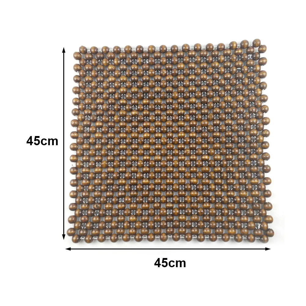 Офисная портативная Автомобильная подушка, универсальная ультра комфортная накидка на сиденье, дышащая, для дома, путешествий, деревянная, с бисером, массажная, для интерьера, летняя