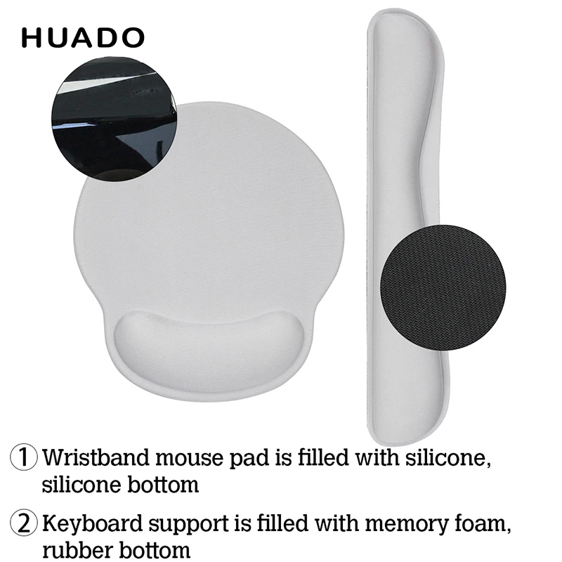 Ergonômico Memória Espuma Mouse Pad com Descanso de Pulso Base de Borracha Antiderrapante - Imagem 5
