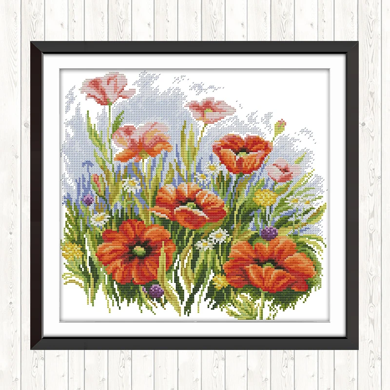 Цветочный настенный домашний декор для рукоделия рукоделие 14CT 11CT хлопковая нить