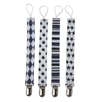

4 Pack Baby Pacifier Chain Clip Teether Dummy Soother Holder Nipple Leash Strap G99C