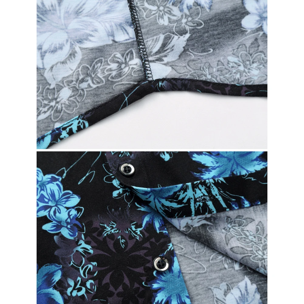 Летние мужские пляжные Гавайские рубашки с коротким рукавом, повседневные цветочные рубашки размера плюс 5XL, новинка 2019, модная мужская
