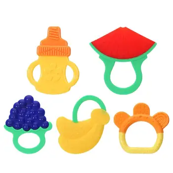 

5pcs in 1 Suit Cute Durable Teether Toy Teether Pacifier for Sucking Pulling Infant