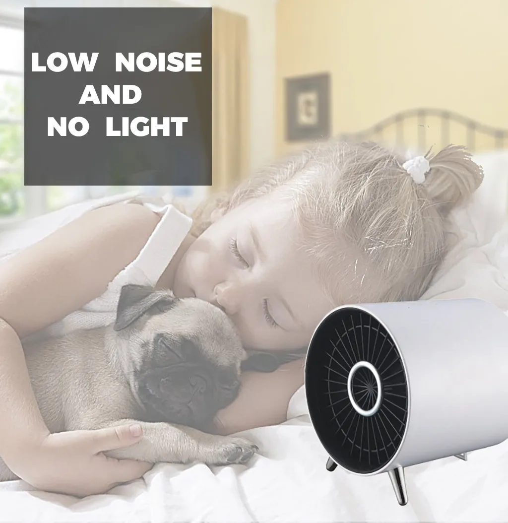 

Mini Air Heating Warmer Heater Home Office Space Heating Portable Fan Silent
