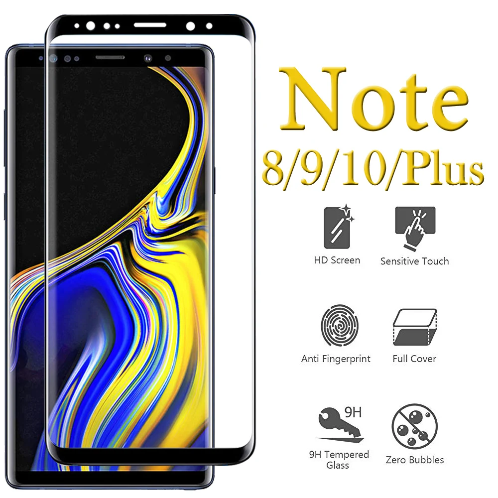 Защитное стекло для samsung Note 10 9 8 Plus из закаленного стекла чехол для экрана на Galaxy 10plus Note9 9note tremp glass es