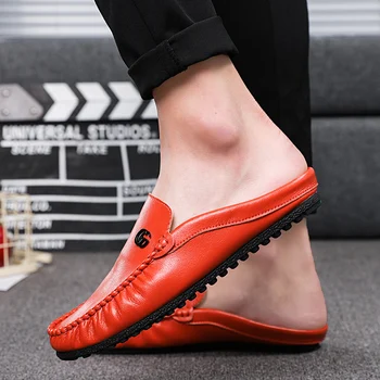 

Wild Personality Trend Sapato Masculino Shoes Men's Casual Driving Leather White Shoes Men