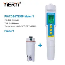 yieryi pH-986 3 в 1 тестер воды мультипараметрический рН-Монитор TDS рН-метр аквариумный ацидометр анализатор качества воды для напитков