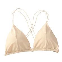 Трехточечный сексуальный бикини Топ, бюстгальтеры, камзол, жилет для женщин, для плавания, пляжная одежда, пуш-ап, бандаж, купальник, одноцветная одежда для плавания, Раздельный купальник из двух частей