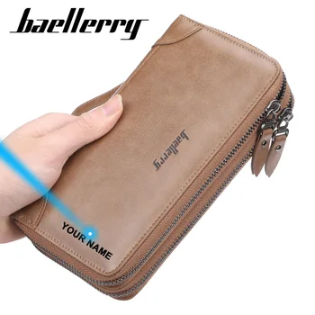 

Baellerry 2020 Newest Men Long Wallet Leather Business High Quality Clutch High Capacity Designer Cards Mobile Phone Wallet