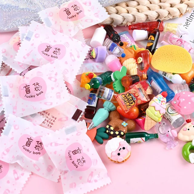 1/12 Non-repetitive Miniature Food Play Blind Box Blind Bag Resin Diy Food Supermarket Mini Drink Dessert Bottle Model Decor 2