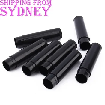 

UP 100x Black Lip Caps 5g Transparent Empty Lips Balm Container Tubes Mini DIY Balm Container Glue Stick Clear Travel Bottles AU