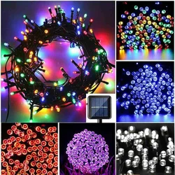 100 LED Solar Powered String Fairy Lights Outdoor Garden Wedding Party Xmas
