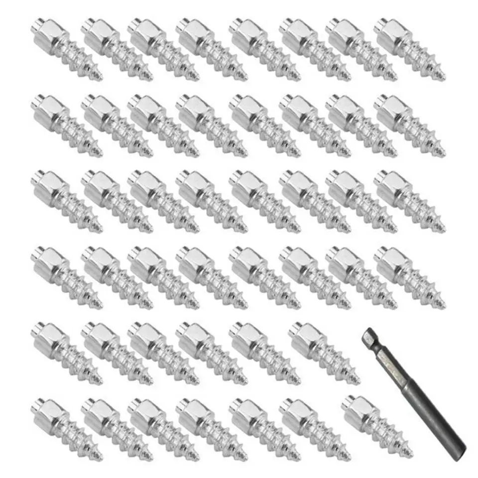 200 stuks 4 x 12 mm schroefbandenspikes, sneeuwspikes, antislip, anti