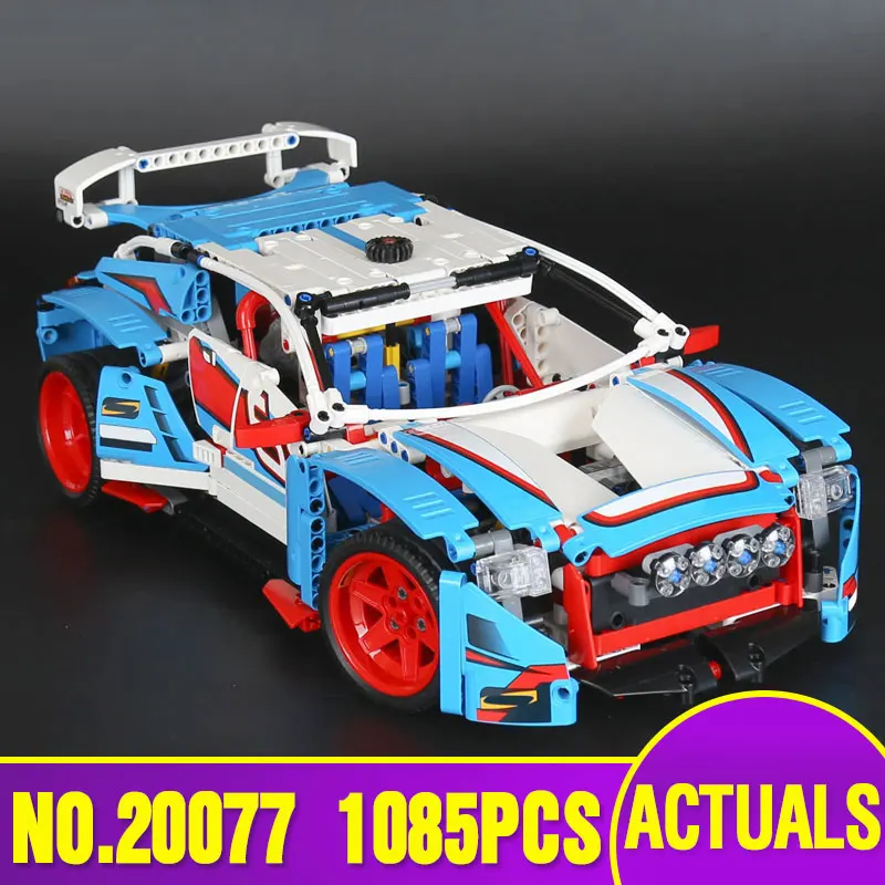 Günstig 20077 1085 Pcs Technic Auto Serie Kompatibel Mit 42077 Rally Auto Set Bausteine Ziegel Pädagogisches Kinder Auto Spielzeug Geschenke