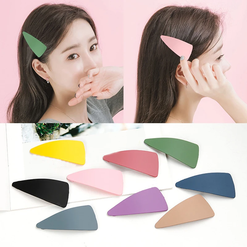 

1PC Fashion Geometric Candy Color Matte Hairpins BB Clip Women Hair Clips Bangs Hair Accessories Girls Sweet Barrettes Headwear