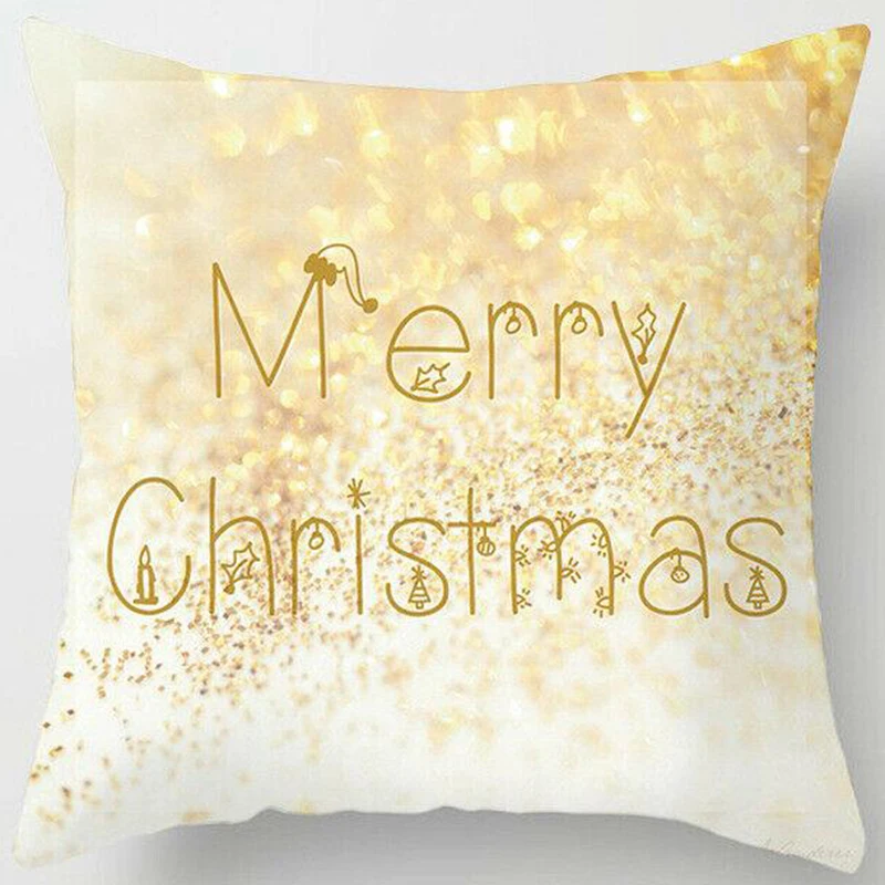 18Christmas Pillow Case Santa Fiber Peach Sofa Throw Cushion Cover Home Decors - Color: 3