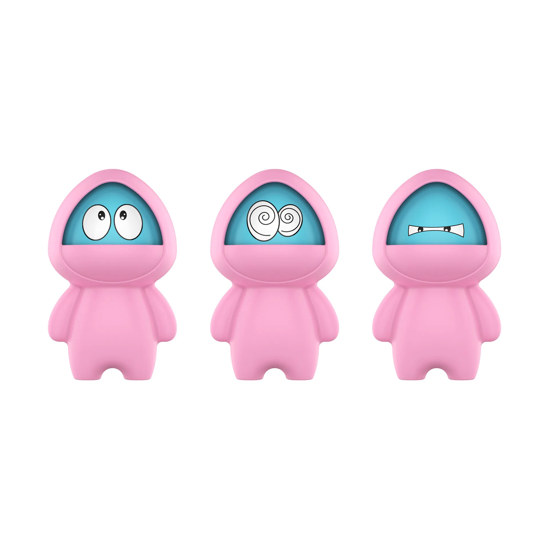 Squide&Game Action Figure Toys Multifunctional Face-changing Villain BOSS Triangle Round Square Doll Figure Christmas Gifts