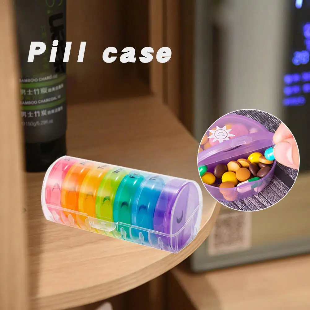

7 Days Daily Reminders of Drugs Weekly Pill Case Medicine Tablet Pill Box Splitters Pill Storage Organizer Container