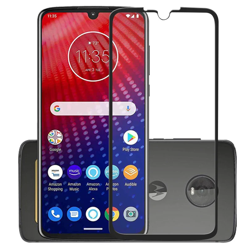 

3D 9H Tempered Glass For Moto Z4 P40 One Zoom Action Screen protector for Moto G7 E6 E4 G6 Plus Play Protective Film Glass Guard