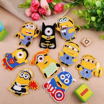

50pcs/lot Embroidery Patch Cartoon Anime Yellow Kids Clothing Decoration Accessories Strange Things Iron Heat Transfer Applique