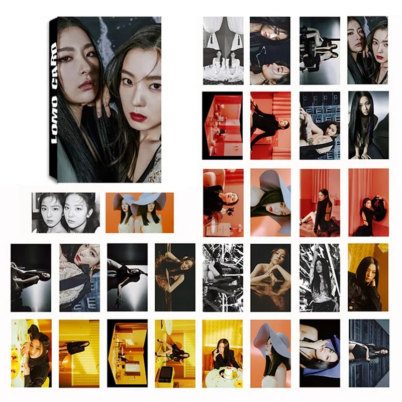 30 шт./компл. KPOP красные бархатные фото карты Yeri JOY SeulGi LOMO Kpop альбом фотокарты для