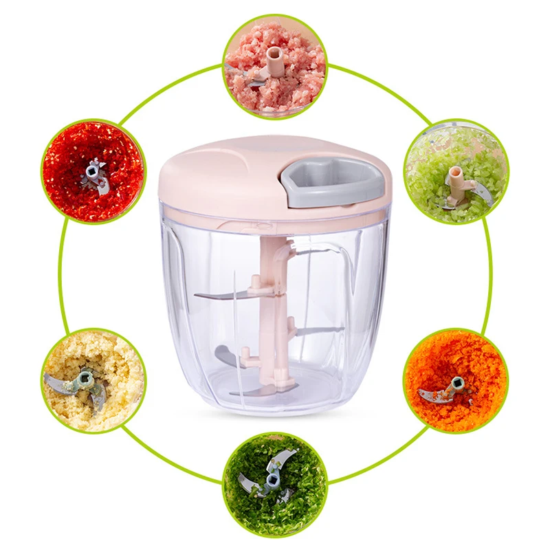 Manual Food Grinder Fruits Vegetable Cutter Mixer Shredder Kitchen Food Chopper Mincer HKS99
