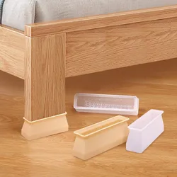 Couvre pieds de chaise antidérapant en silicone, couvre pieds en bois, pour canapé, table, lit, meubles, coussinet de protection, 4 pièces 