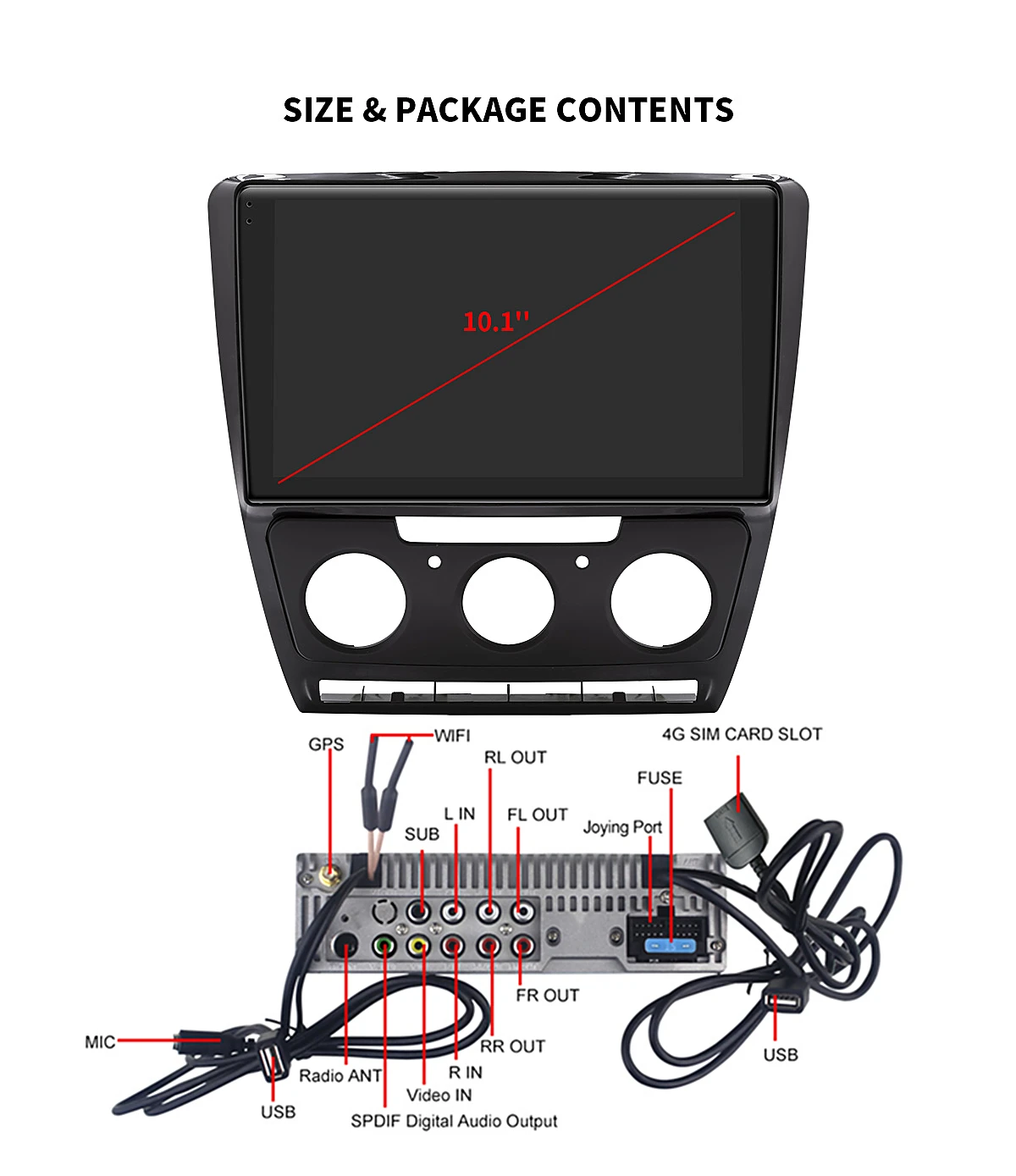 Top Carplay DSP 10.1" Android 8.1 Car Multimedia Radio for Skoda Octavia 2 2007-2014 GPS SPDIF Subwoofer Stereo 4G SIM WiFi DVR DAB 24