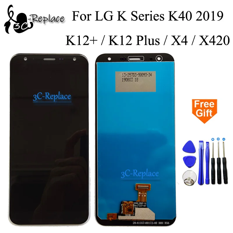 5 7 дюймов для LG серии K K40 2019 / K12 + Plus X4 (2019) X420 ЖК дисплей Дисплей кодирующий
