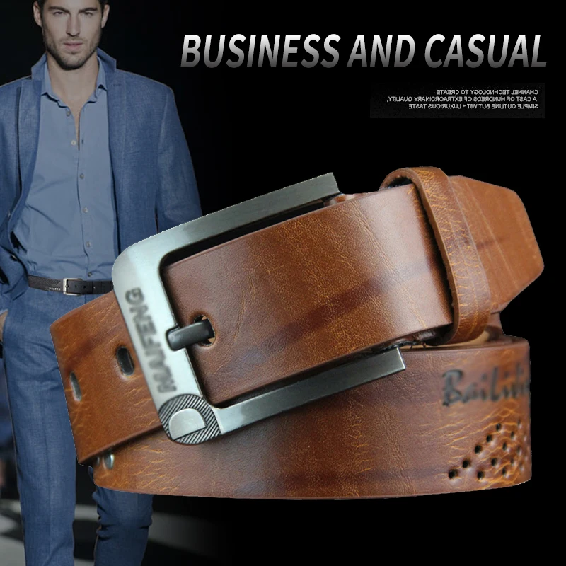 

Men's Belt Fashion Trousers Pin Buckle Belt Wild Casual Male belt with retro rivet decoration Belt Cummerbunds