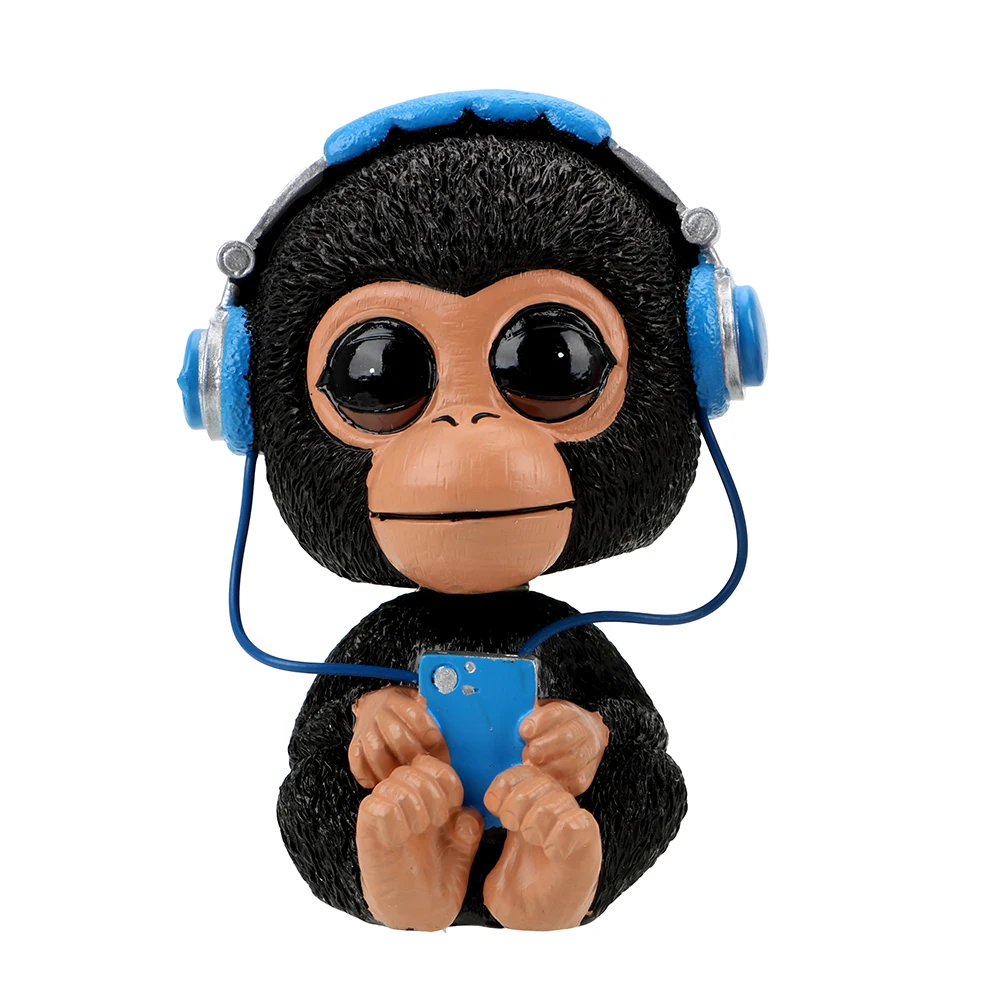  LEEPEE Music Nodding Dog Rabbit Monkey Cute Shaking Head Dolls Car Ornaments Car-styling Interior D