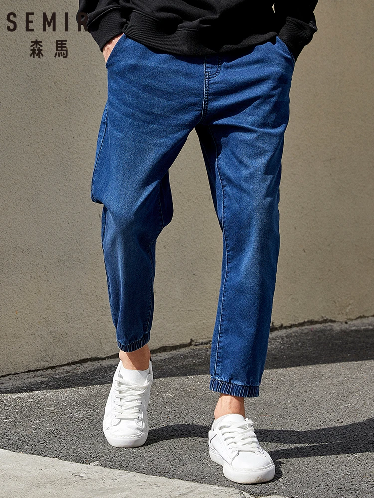 Semir Spring and autumn jeans men 2019 new comfortable stretch jogging nine pants youth beam | Мужская одежда