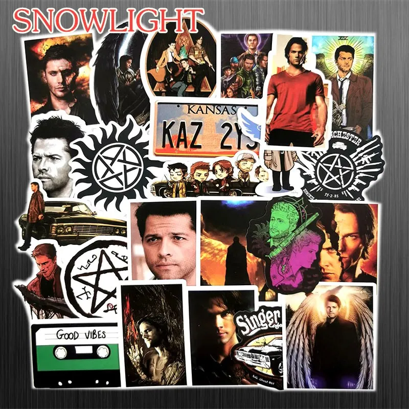 50PCS NEW Supernatural Stickers Set Anime Toy Sticker For Luggage Skateboard Motorcycle Laptop Waterproof Sticker