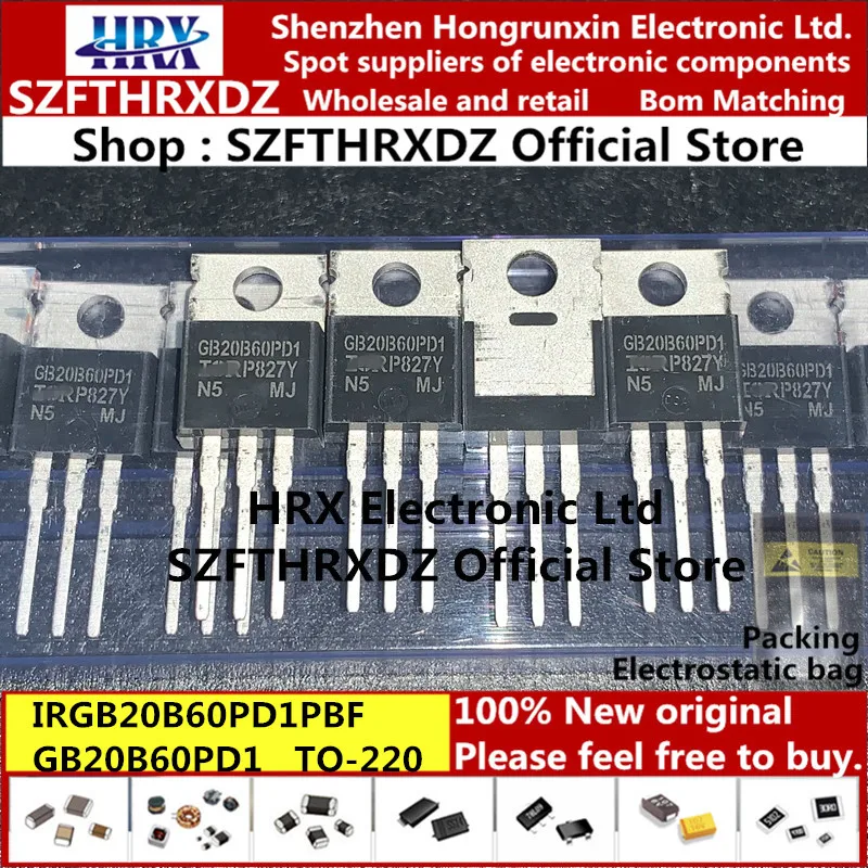 IRGB20B60PD1PBF GB20B60PD1 TO-220 GB20B60PDI TO220 IRGB20B60PD1 IGBT транзистор 600 в 20A 50 шт./трубка(50 шт