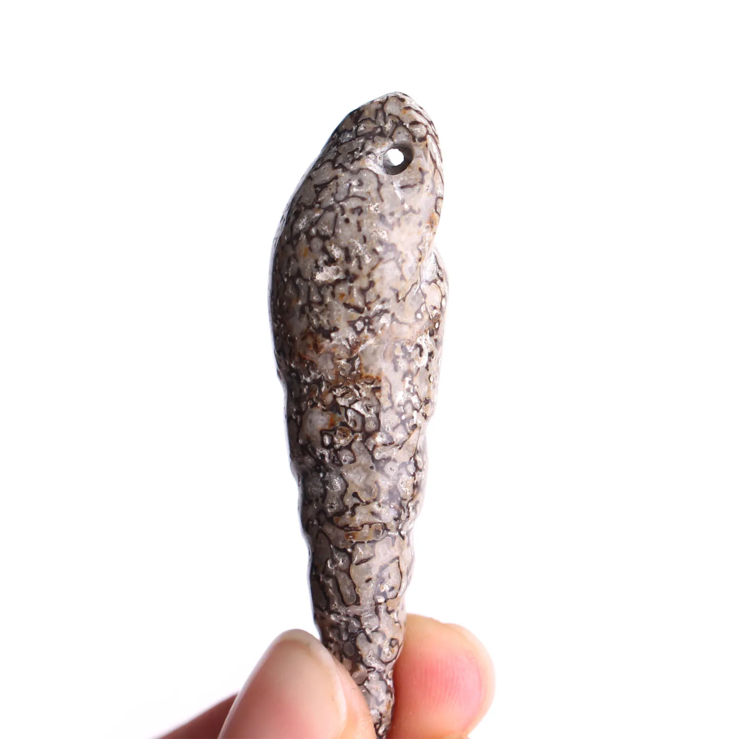 Новый Природный костяный окаменелый спиральный кулон минеральный образец