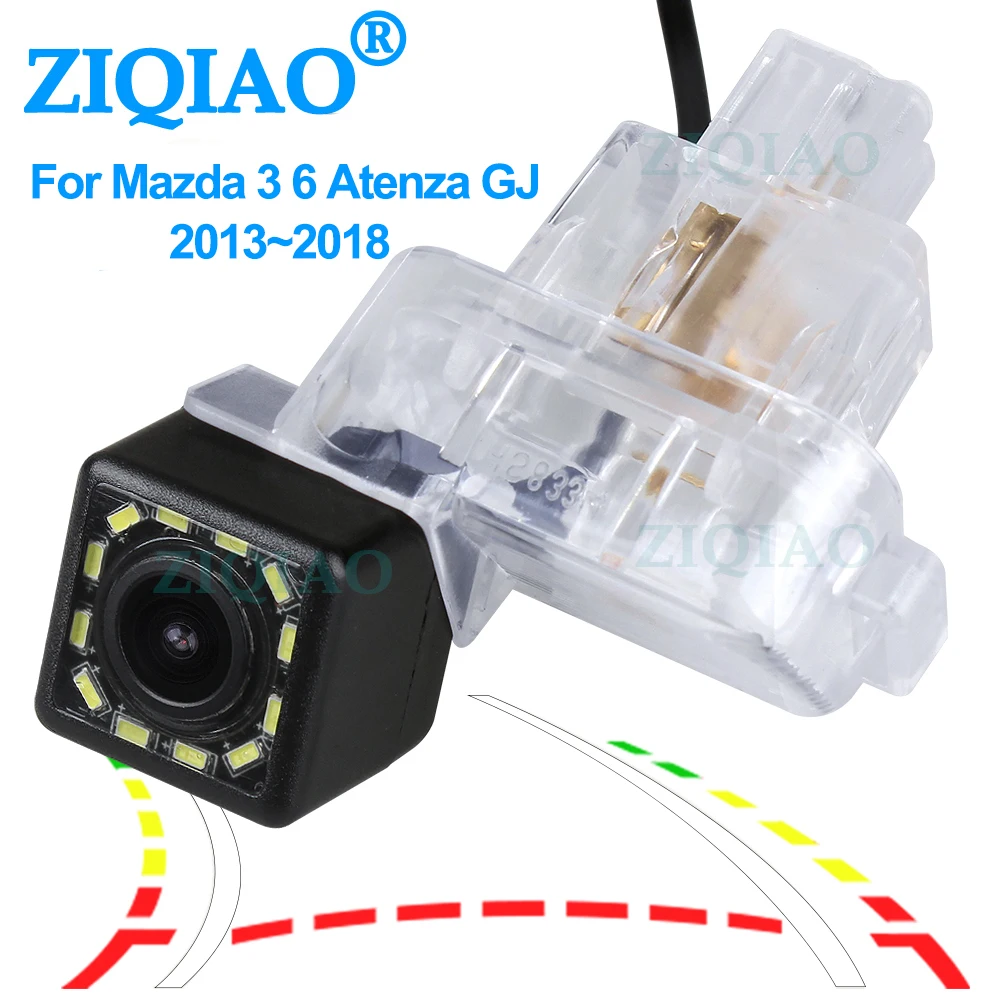 

ZIQIAO for Mazda 3 6 Axela BM Atenza GJ CX-4 License Plate Lights Dynamic Trajectory Parking Monitor Reverse Camera HS056