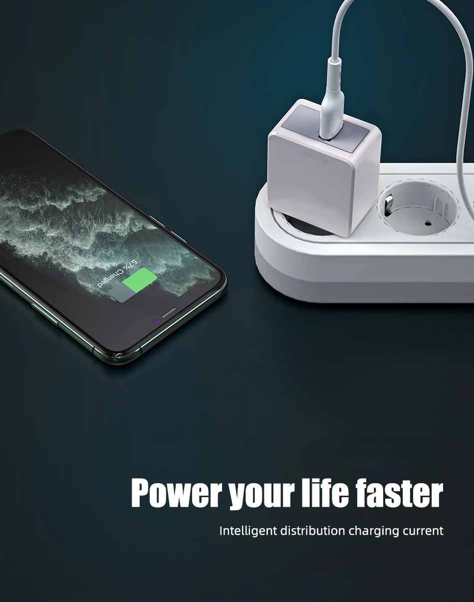 !ACCEZZ 2.4A USB Quick Charge 3.0 EU UK Wall Charger for iPhone SE 2020 Note 8 Realme 5 Pro Portable Fast Charging Phone Adapter (2)