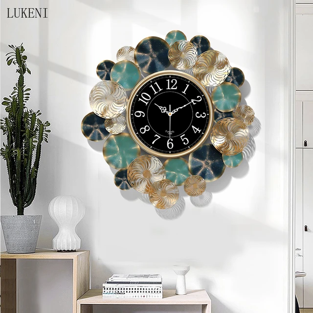 Luxury Metal Wall Clock Modern Large Silent Clocks Wall Home Decor Gold  Watches Mechanism Living Room Decoration Gift Ideas