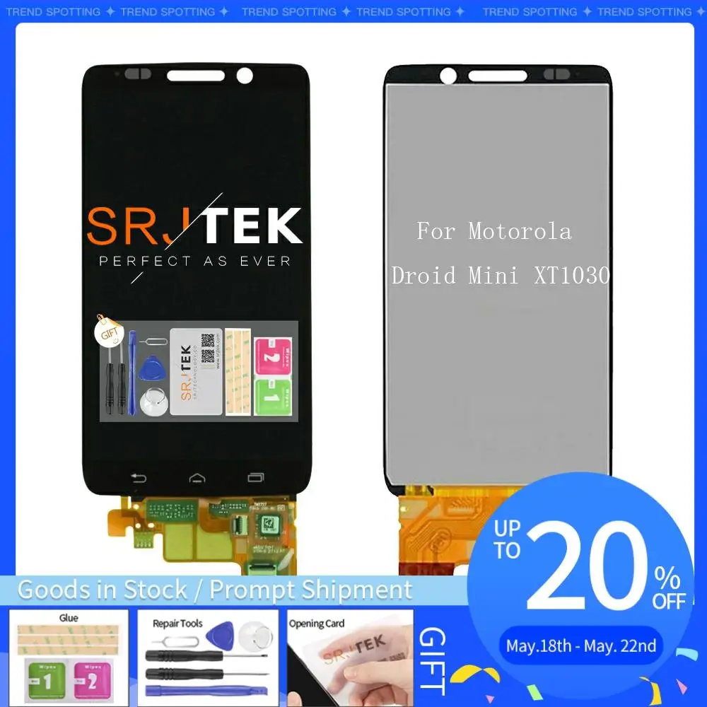 Новый 4 3 &quotдля Motorola Droid Mini XT1030 ЖК-дисплей сенсорный экран дигитайзер сборка