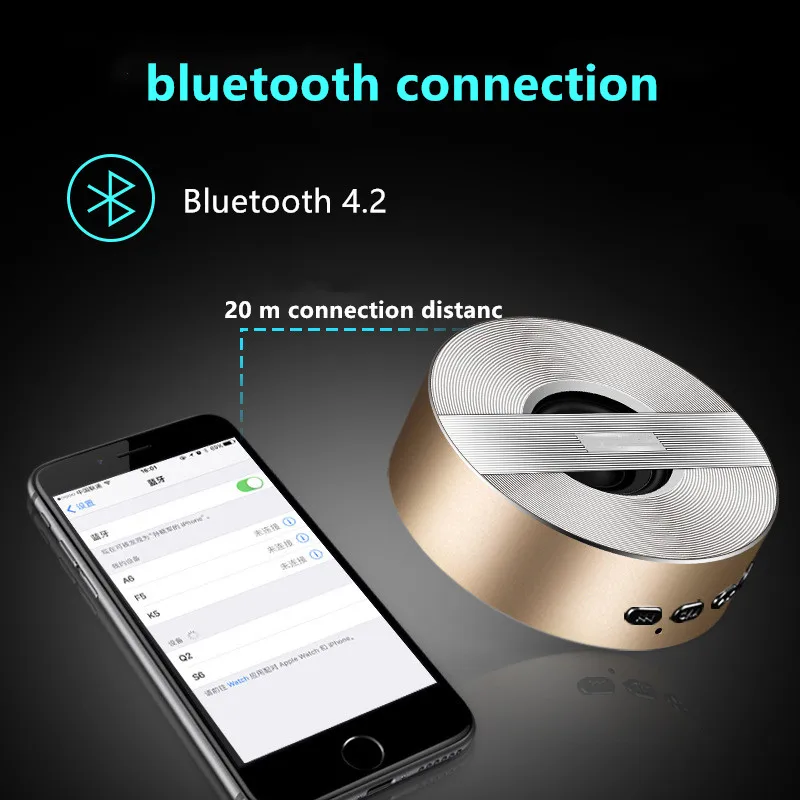 A5 Беспроводной Bluetooth Динамик мобильного телефона акустическая мини-автомобиль установлен Портативный Динамик s сабвуфер НЧ-динамик Caixinha де сом F4040D