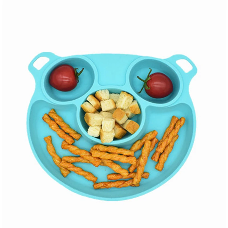 

Cute Children Silicone Baby Bowl Sucker Baby Tableware Non Slip Children Plate