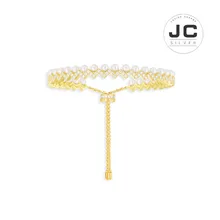 Новые модные подвески серебро 925 оригинальная гравировка, регулируемый вверх и вниз браслет с жемчугом для женщин моно Циркон гламурный драгоценный камень