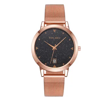 

Women Watches Relojes Para Mujer New Ladies Watch Brand Luxury Gift For Women Rose Mesh Steel Quartz Wristwatch Female Clock