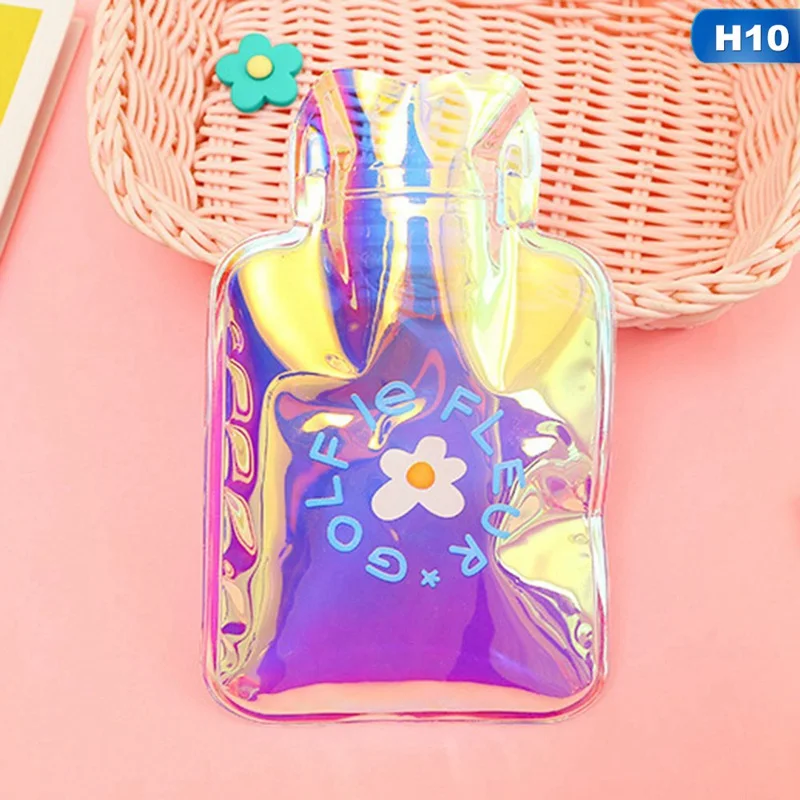 H10 Лазерная бутылка для горячей воды, мини-сумка для девушек, студенток, милая портативная зимняя теплая сумка для воды, Корейская маленькая бутылка для горячей воды - Цвет: H10