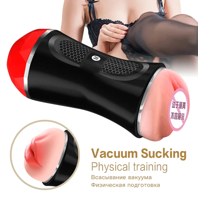 Sex Toys For Men Masturbator Cup Real Pussy Realistic Vagina Mouth Real Double Head  Masturbator Cup Endurance Exercise 2