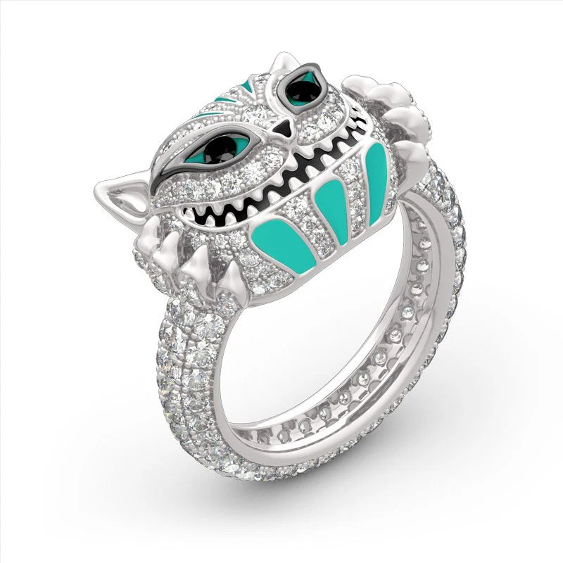 

Retro Gothic Crystal Punk Men Rings Trendy Skull Male Rings Jewelry Halloween Accessories