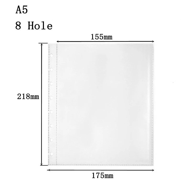 A4/A5 Convenient File Folder Mushroom Hole Document Bag Loose Leaf Storage Holder Transparent Inner Page Replace Photo Album file folder file holder document storage bag