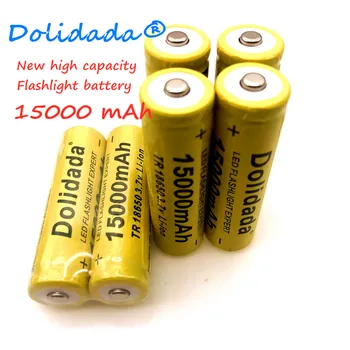

18650- Dolidada high quality 15000 mAh 3.7 V 18650 lithium-ion batteries Rechargeable battery for LED / electronic flashlight