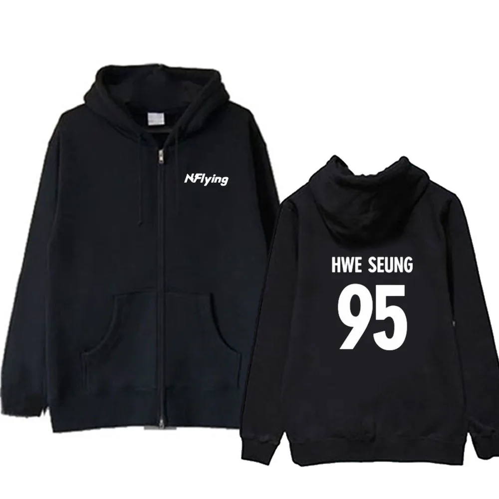 NFlying розовые толстовки Женская одежда harajuku Толстовка kpop весна осень зима пальто на молнии мужская Корейская версия black2019 - Цвет: 3
