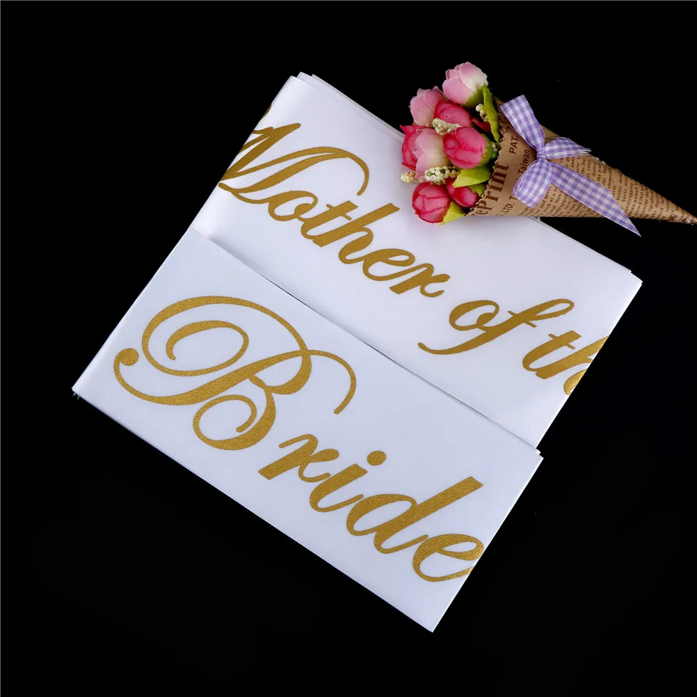 1PC Bride To Be Letter Sash Shoulder Strap Bridesmaids Hen Party Celebration White Satin Sash Wedding Party Supplies
