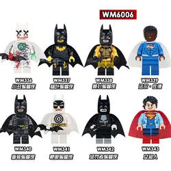 Пластиковые строительные блоки Marvel Super Heroes Бэтмен Каратель Бэтмен вал-Зод фигурки Подарочные игрушки для детей DIY WM6006